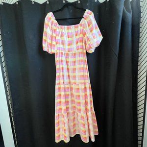 Buddy Love Pastel Gingham Maxi Dress - small